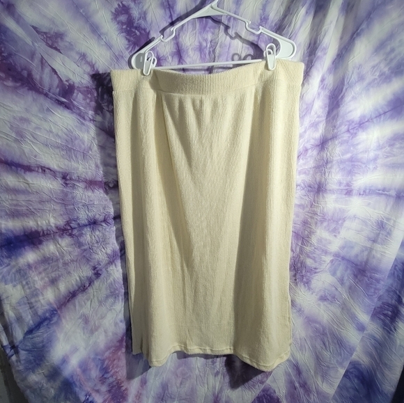 Time And Tru Women’s Midi Length Stretchy Ribbed Pencil Skirt Size XXXL (22) - Picture 1 of 10